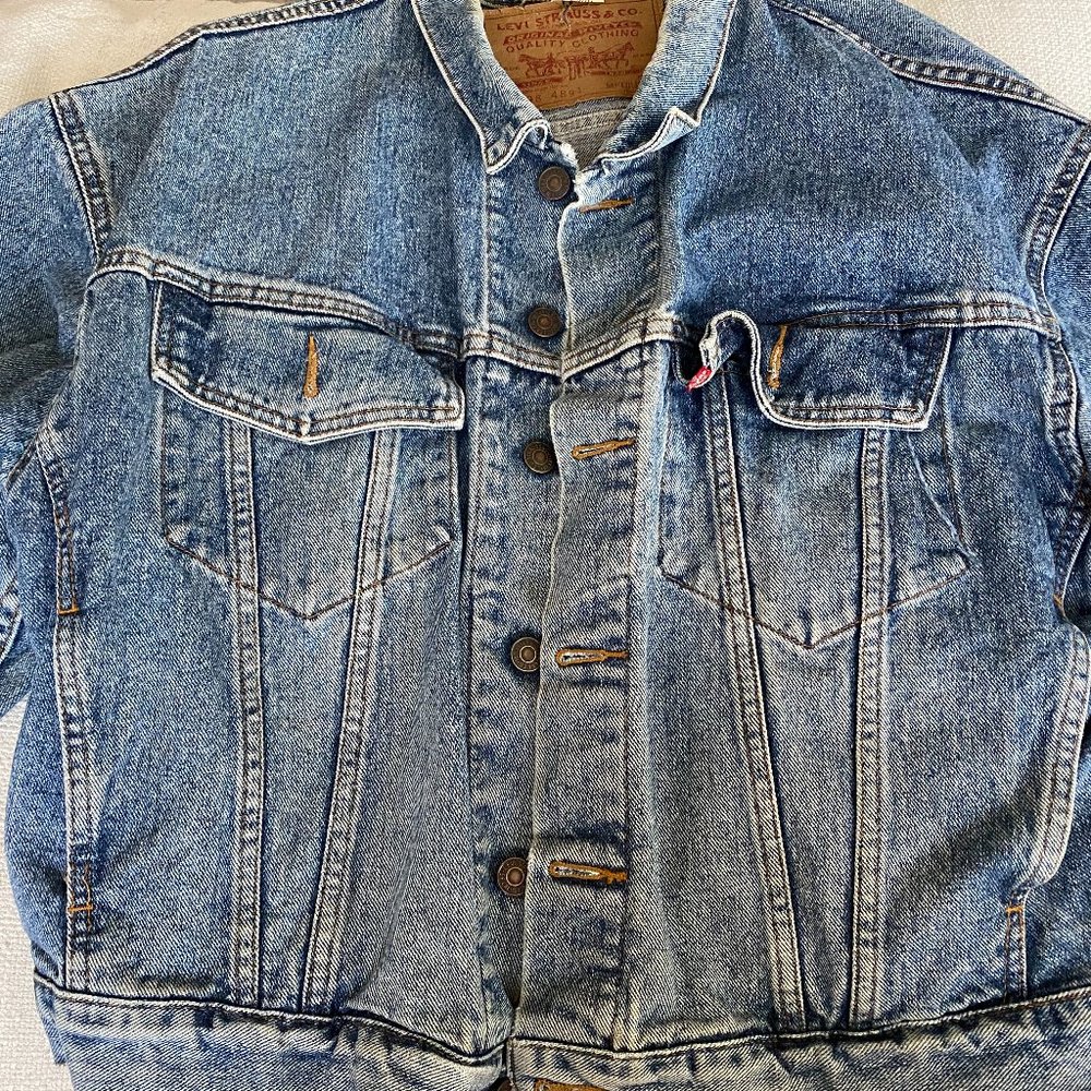 Vintage Levi's Denim Jacket w/ Hermes Scarf